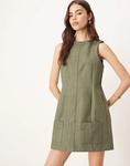 Платье-мини ASOS DESIGN Tall с карманами, глубокий цвет хаки Asos Tall - фото 4