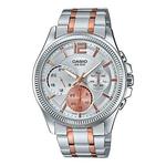 Часы CASIO Waterproof Quartz Mens Silver Analog, цвет silver - фото