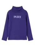 Водолазка с логотипом Pucci Junior, фиолетовый - фото