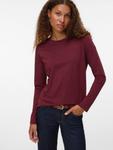 Лонгслив VERO MODA VMPAULINA, Wine red - фото 2