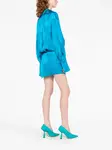 Платье мини Sylvie с баской The Attico, синий - фото 4