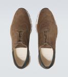 Замшевые кроссовки Berluti, Kaki - фото 4