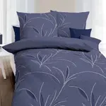 Постельное белье Mako satin organic 155x220 cm + 80x80 cm blue Kaeppel - фото 3