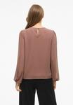 Блуза VILA MIT LANGEN ÄRMELN VIURA RUNDHALS, Rose Brown/Brown - фото 3