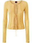 PINKO кардиган в рубчик, желтый - фото