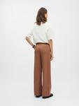 Широкие брюки OBJECT, коричневый - фото 3