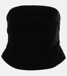 Бархатный топ-труба Wardrobe.Nyc, черный - фото