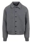 Шерстяной бомбер JACQUEMUS, серый - фото