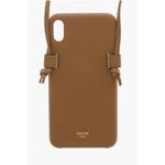 Кожаный чехол для iPhone Xs Max Celine, Brown - фото