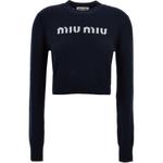 Свитер женский Miu Miu, темно-синий - фото