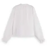 Блузка Scotch & Soda Lightweight Modal long sleeve, белый - фото 2
