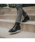 Мужские кожаные ботинки Saint Handwoven Wingtip Taft, черный - фото 7