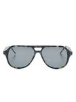 Солнцезащитные очки-пилоты Thom Browne Eyewear, синий - фото