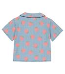 Джинсовая рубашка с принтом Jellymallow, синий - фото 3