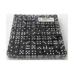 Блок - d6 Черный с белым(200), Dice - Opaque (Koplow) - фото