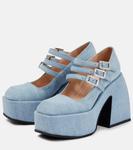 Джинсовые туфли-лодочки Bulla Marietta на платформе Nodaleto, Sunlight Denim - фото 5