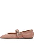 Балетки Uma с люверсами и пряжками Aeyde, розовый - фото