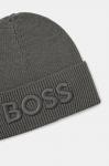 Шерстяная шапка Boss Orange, серый - фото 4
