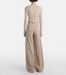 Широкие брюки из шерсти Alana Joseph, Affogato - фото 3