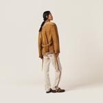 Кожаная куртка MIU MIU, коричневый - фото 3