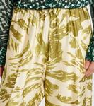 Широкие брюки с принтом Dries Van Noten, хаки - фото 4