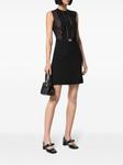 Versace платье мини с оборками и декором Medusa, черный - фото 2
