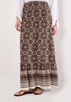 Юбка Apricot BATIK PRINT SMOCKED, Brown - фото