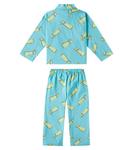 Пижама из хлопка с принтом "падающие звезды" Bobo Choses, Blue - фото 4