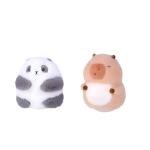 Плюшевая игрушка капибара панда, высота 12см Le Jil - фото