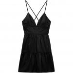 Платье-комбинация женское черное Zara - фото