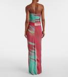 Длинное платье макси из джерси с принтом Emma Simkhai, Mint - фото 3