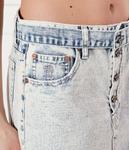 Джинсовая юбка макс с поясом One Teaspoon, синий - фото 4