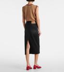 Джинсовая юбка миди Prada, черный - фото 3