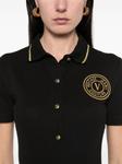 Versace Jeans Couture платье мини с вышитым логотипом, черный - фото 5