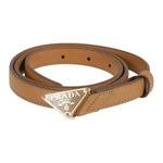 PRADA Ремень с треугольной пряжкой, Brown - фото