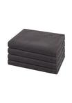 Набор полотенец Ross Pique, 4 штуки, антрацит - фото