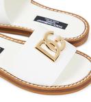 Кожаные сандалии с логотипом Dolce&Gabbana Kids, Bianco - фото 5