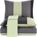 Постельное белье Dream Sleep Pascal зеленое 240x220 см + 2x 80x80 см Traumschlaf - фото 3