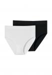 Трусы Ретро Классика Бесшовные SCHIESSER, черно-белый - фото