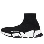Кроссовки speed 2.0 sneakers 'black shiny knit with white sole unit' Balenciaga, черный - фото