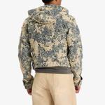 Куртка с капюшоном и потертостями и монограммой Acne Studios, синий - фото 3