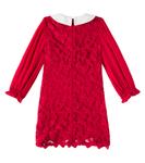 Платье с бантом Self-Portrait Kids, красный - фото 4