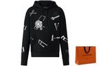 Толстовка мужская Louis Vuitton с рисунком, черный / белый - фото 7