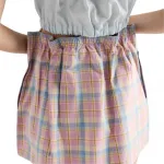 Мини-юбка с клетчатым принтом и сборкой на талии PRADA, розовый - фото 6