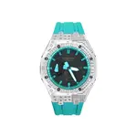 Часы Casio G-Shock Analog-Digital 2100 Series, арт. GA-2100-1A1, ледяной голубой/серебристый/зеленый - фото