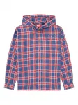 Клетчатая куртка с капюшоном DIESEL, синий - фото