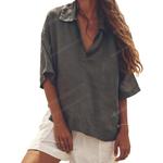 Рубашка женская серая Zara - фото 3