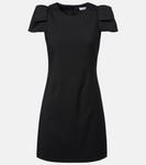 Шерстяное мини-платье McQueen, черный - фото