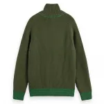 Свитер Scotch & Soda Troyer Raglan high neck, зеленый - фото 4