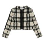 IRO NIGHT Клетчатый укороченный пиджак, Black - фото